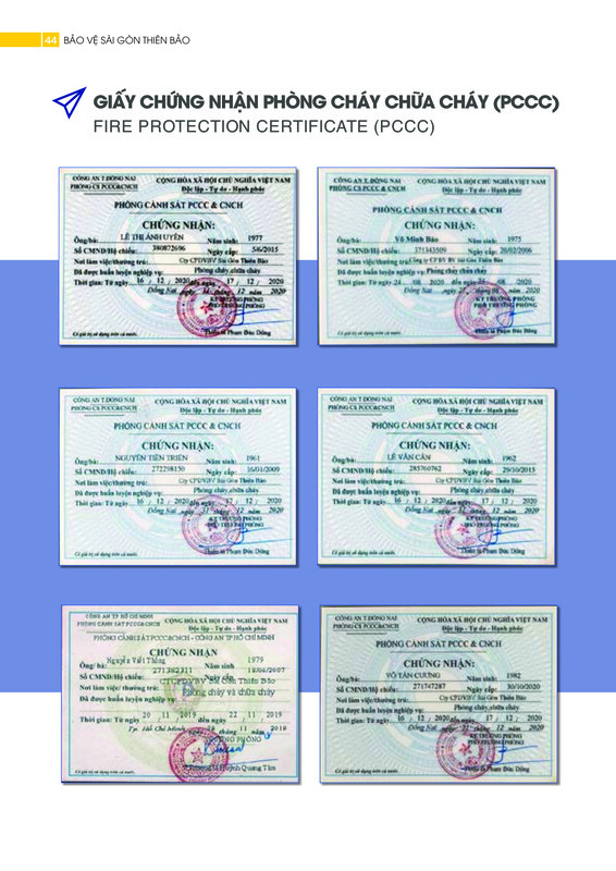 Chứng nhận phòng cháy chữa cháy - Dịch Vụ Bảo Vệ Sài Gòn Thiên Bảo - Công Ty Cổ Phần Dịch Vụ Bảo Vệ Sài Gòn Thiên Bảo
